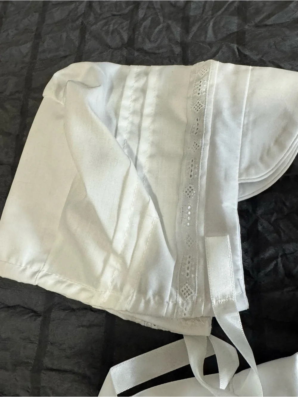 Vintage White Alexis Christening Baptism Romper Suit & Hat Size 3 Mos 10-13 lbs